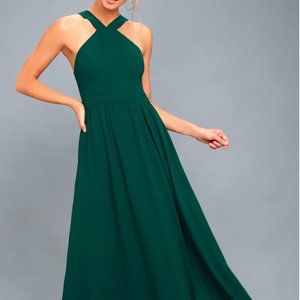 Green maxi dress